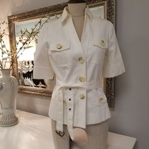 Michael Kors short sleeve blazer top Size 6